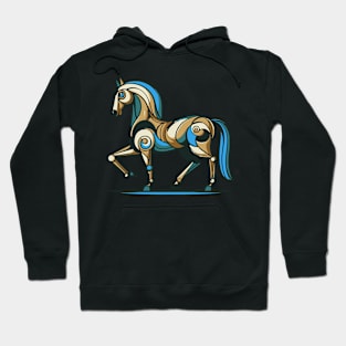 Horse illustration. Illustration of a horse in cubism style Hoodie